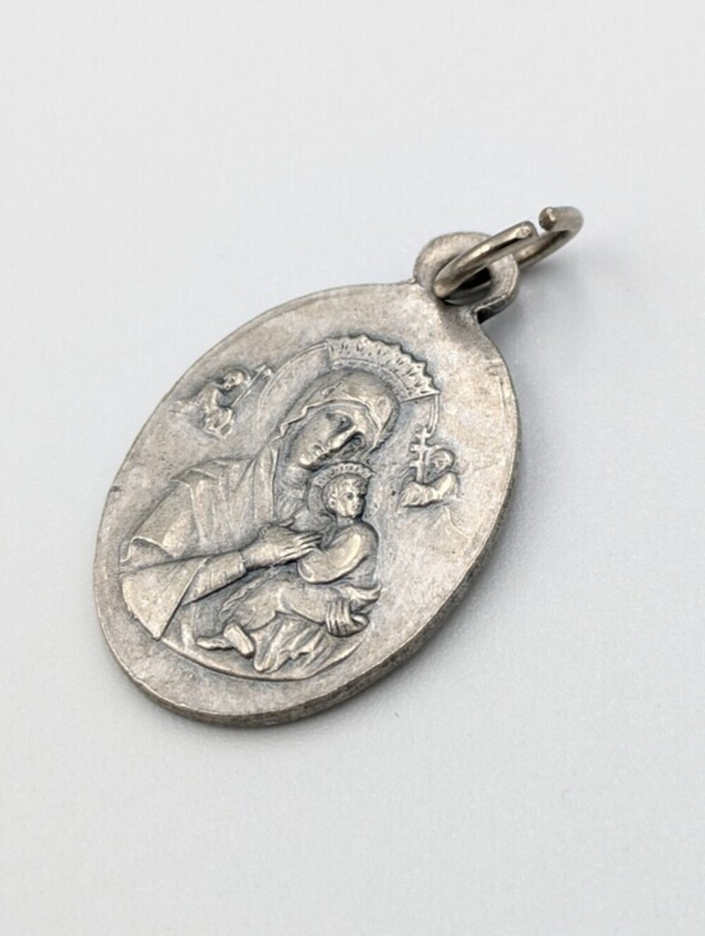 Vintage St. Jude, Our Lady of Perpetual Help Medal Medallion